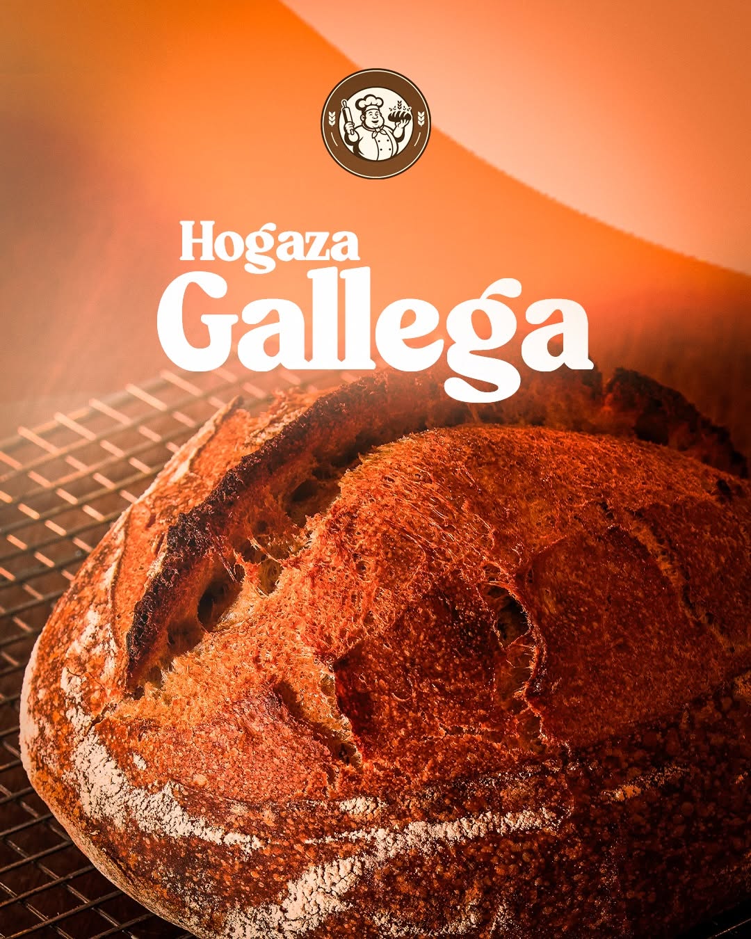 Hogaza de masa madre con corteza dorada